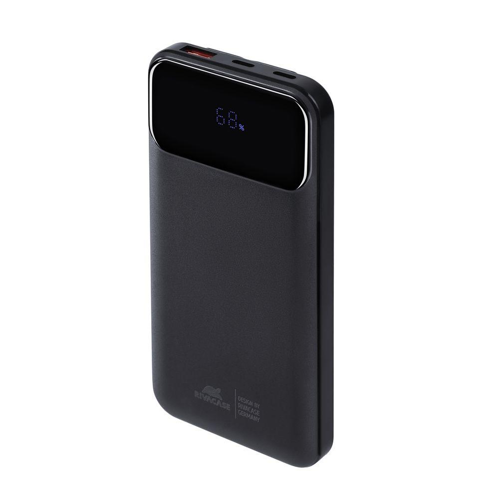 Rivacase VA2211 10000mAh ferðarafhlaða, PD 22.5W, 3x innb.kaplar, svört