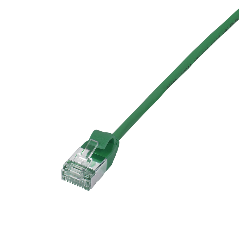 Netsnúra Cat6A RJ45-RJ45 Ultraflex Slim Græn 5.0 m