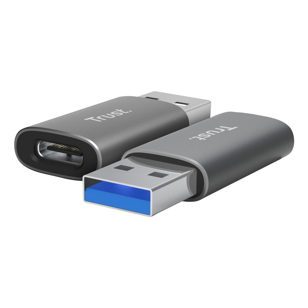 Trust Calyx USB-A í C breytir, USB 3.2 Gen2, hann/hún, 2 stk