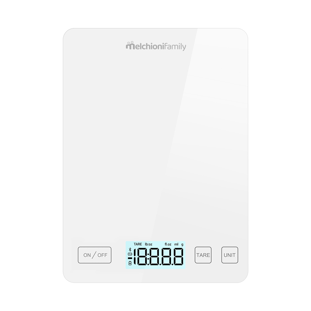 Melchioni Smarty 1Gr/5Kg eldhúsvigt, hvít