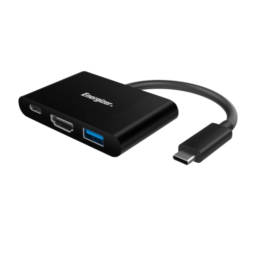 Energizer USB-C í HDMI, USB-A & USB-C HUB, svartur