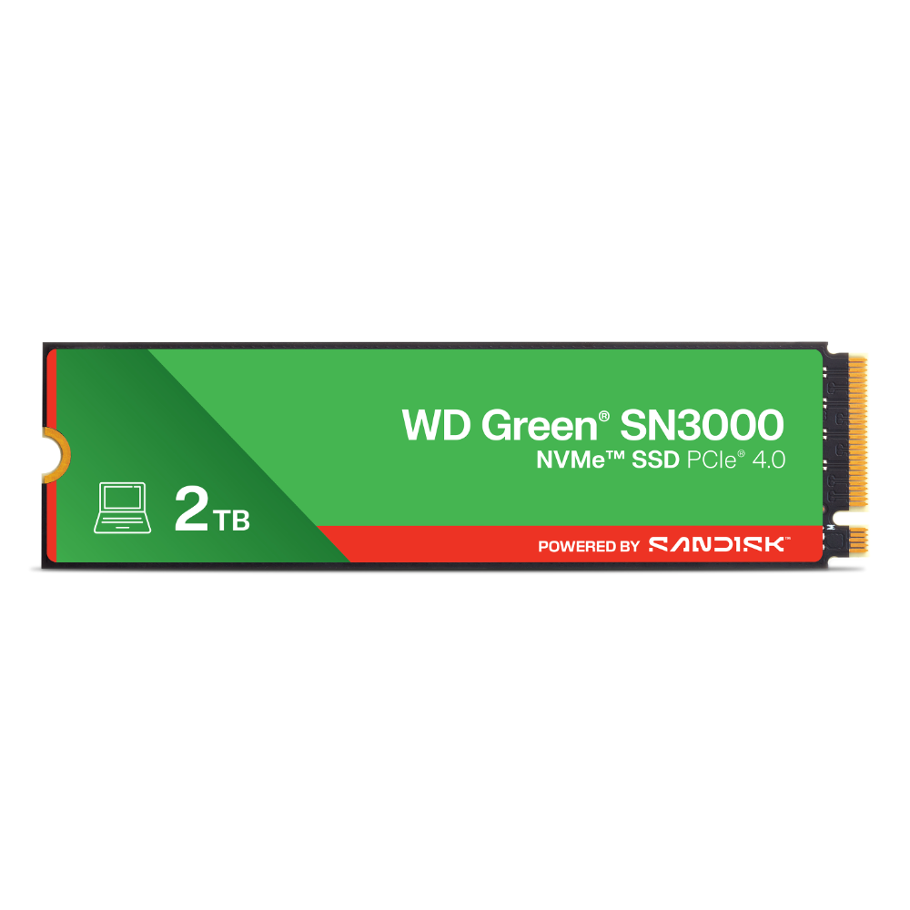 2TB PCIe Gen4 NVMe SSD M.2 WD Green SN3000