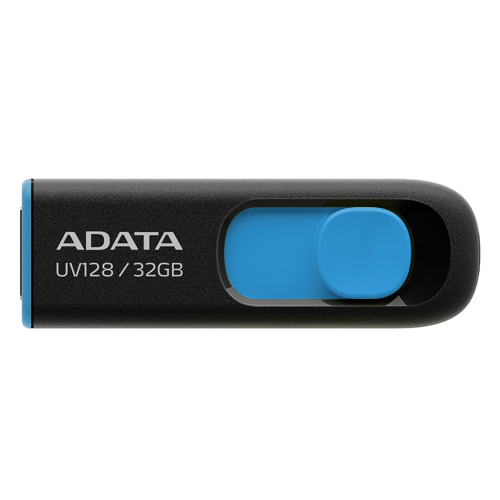 ADATA UV128 32GB USB minnislykill, Svartur/blár