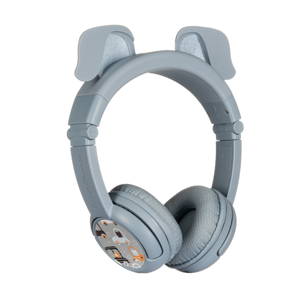 BuddyPhones PlayEars+ DOG þráðlaus BT krakkaheyrnartól, Grá