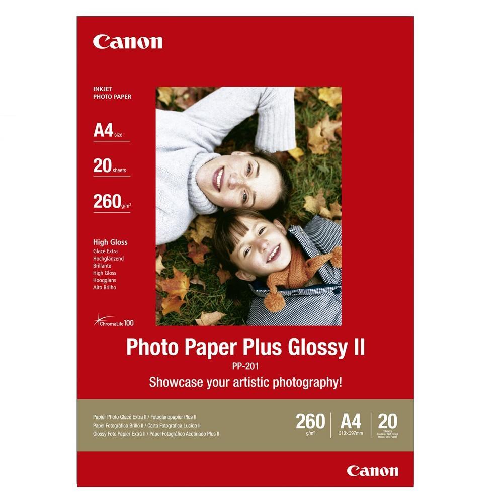 Canon PP-201, A4 Glossy ljósmyndapappír, 260g, 20 arkir