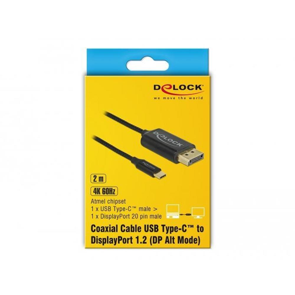 Delock Skjasnura Usb C M I Displayport 4k 2 0m