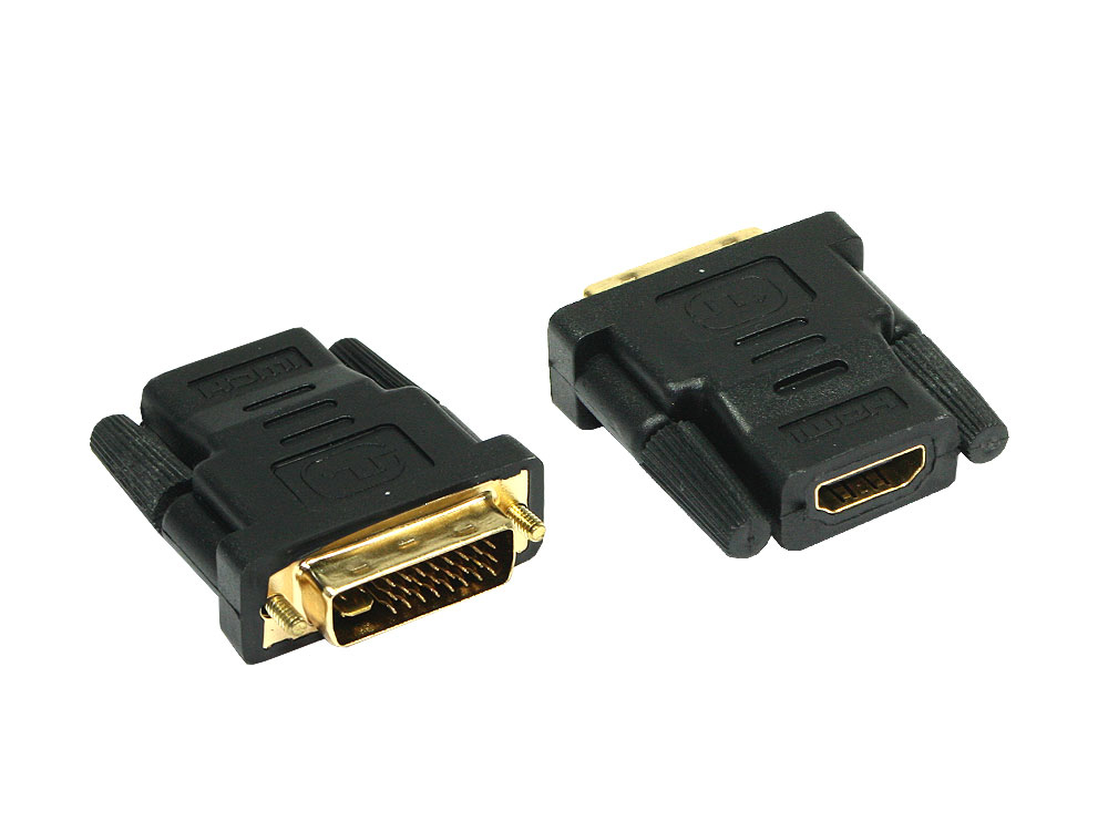 GoodConnections HDMI í DVI-D 24+1 breytistykki, hún/hann, svart