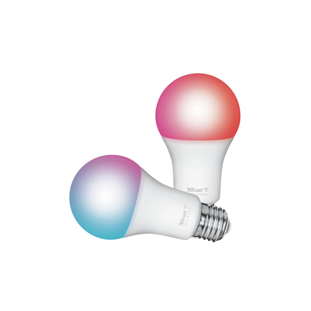 Trust E27 LED RGBCW WI-FI snjallperur, 2 í pakka