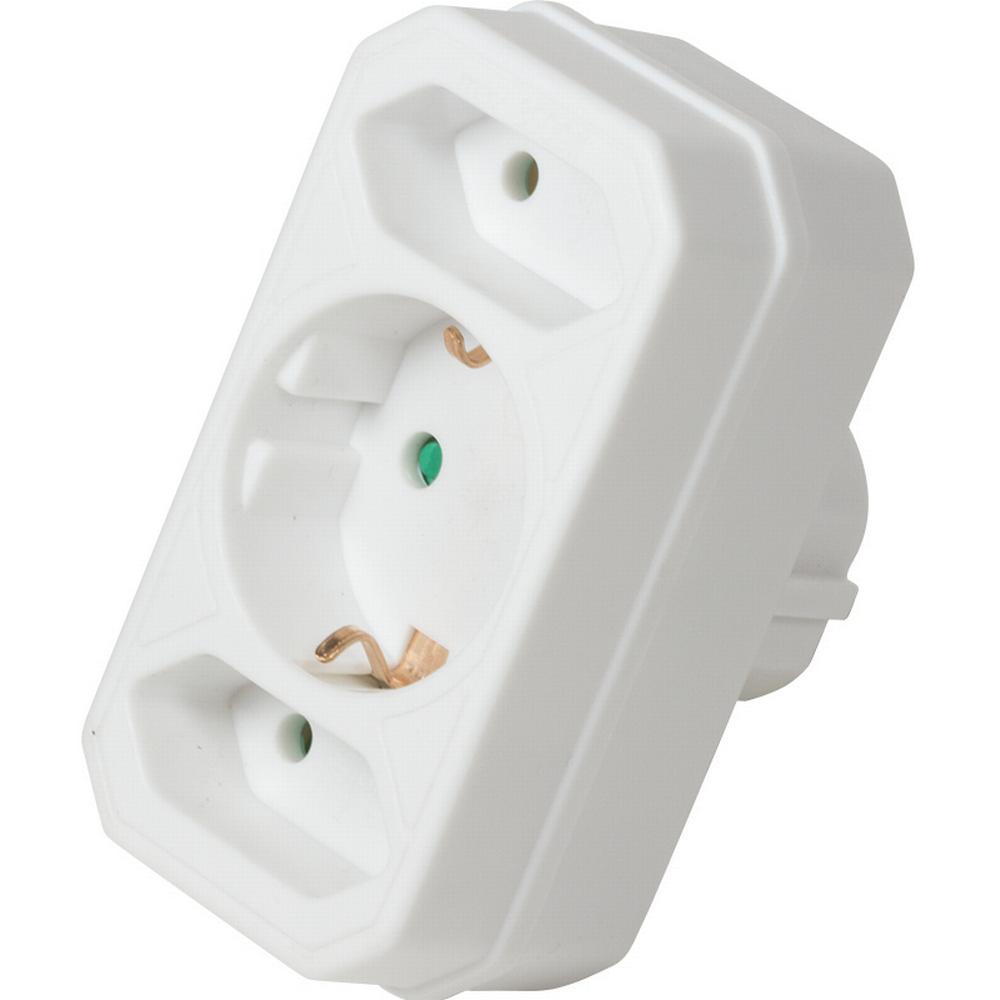 Logilink Fjöltengi 2 x Euro Type C, 1 x Schuko 250V Type F með truflana síu