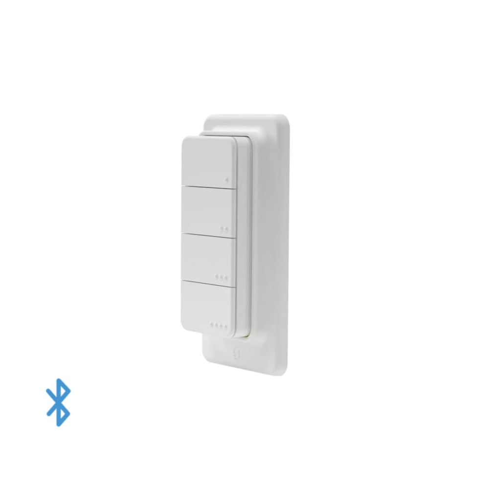 Shelly Blu RC Fjórfaldur Bluetooth veggrofi, hvítur