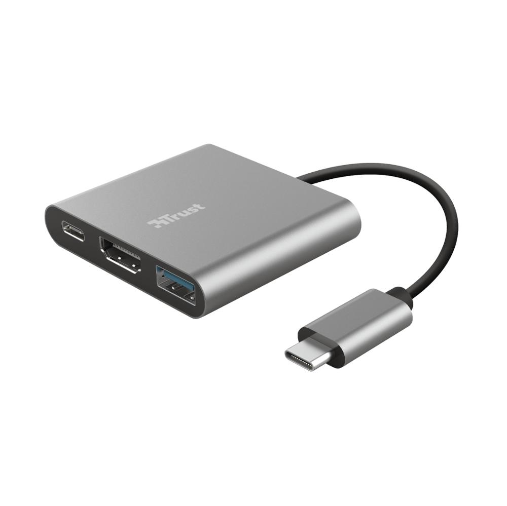 Trust Dalyx 3-in-1 USB Type-C 4K PD 3.0 100W fartölvudokka