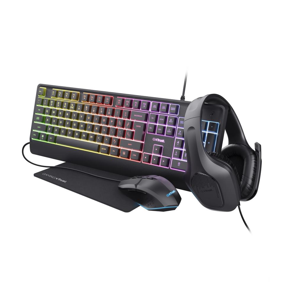 Trust Quadrox 4-in-1 RGB leikjasett, UK