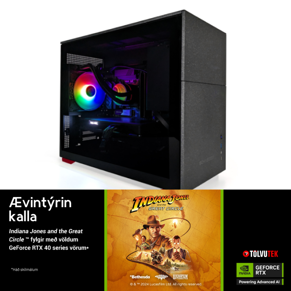 MGG MM2 leikjaturn, i5-14600KF 32GB 2TB RTX4070 Super W11P, svört