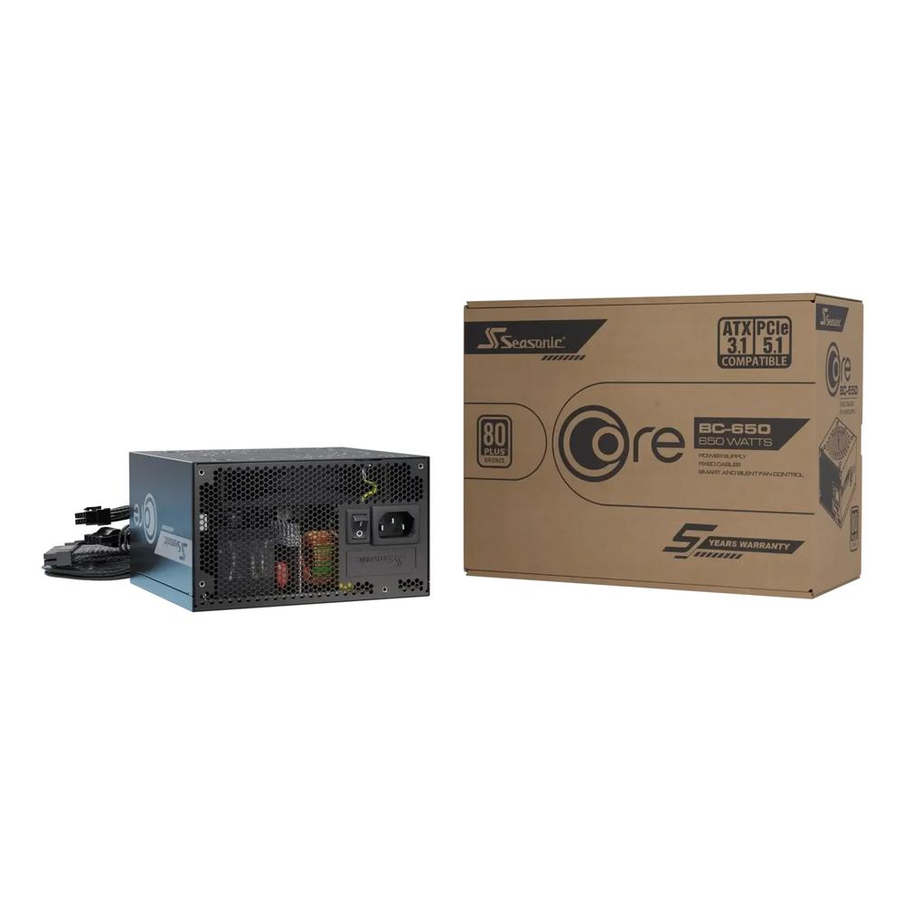 Seasonic Core BC 650 Bronze 650W aflgjafi, ATX 3.1, 5 ára ábyrgð