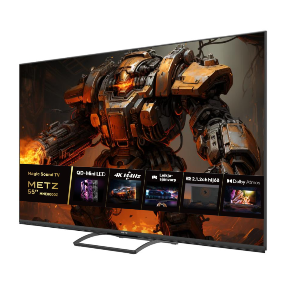 Metz 55" QD MiniLED 144Hz 4K Dolby Vision/Atmos Google TV snjallsjónvarp