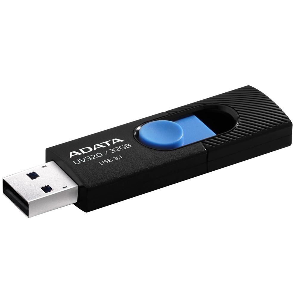 ADATA UV320 32GB USB minnislykill, Svartur/blár