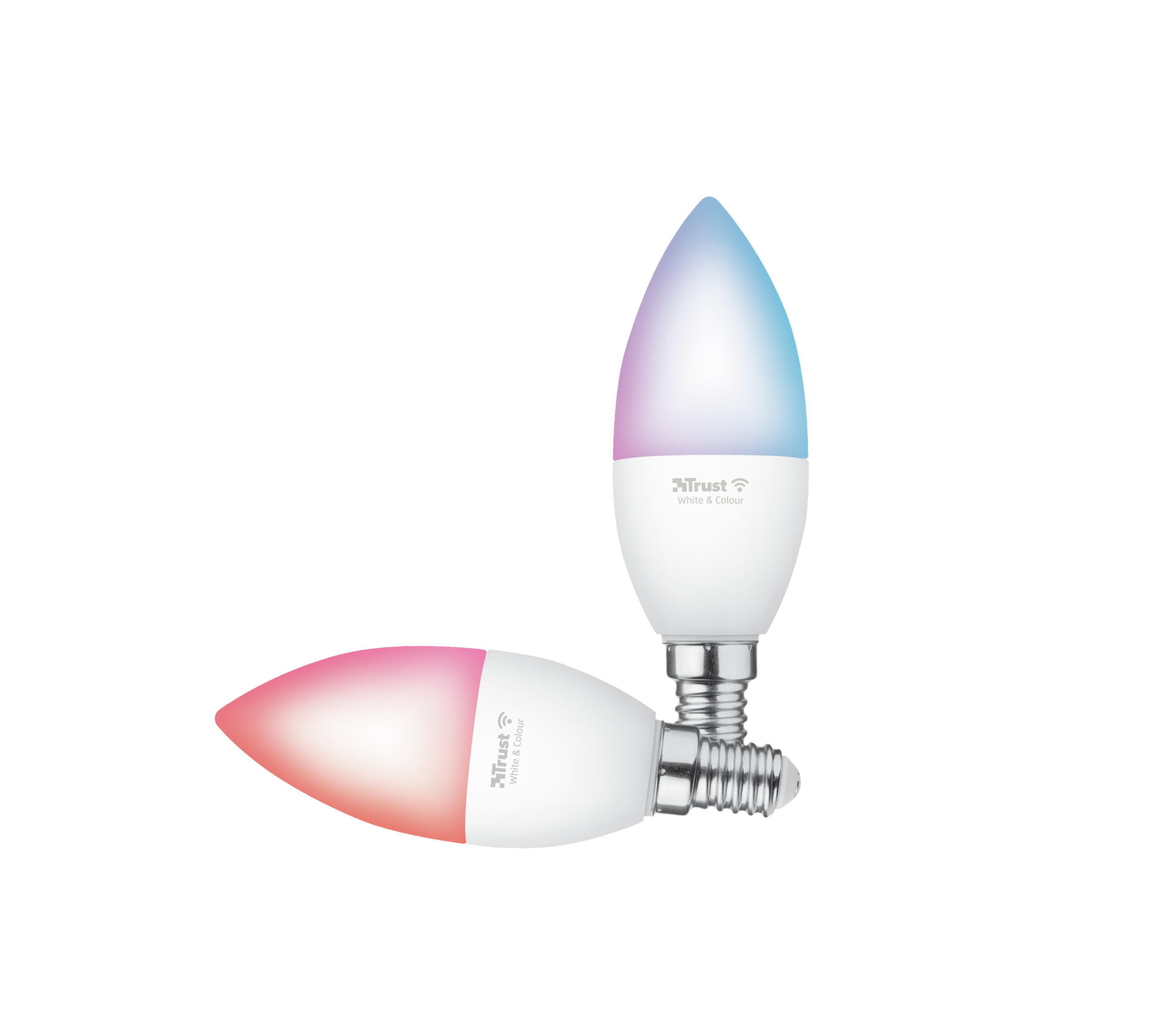 Trust E14 LED RGBCW Wi-Fi kertaperur, 2 í pakka