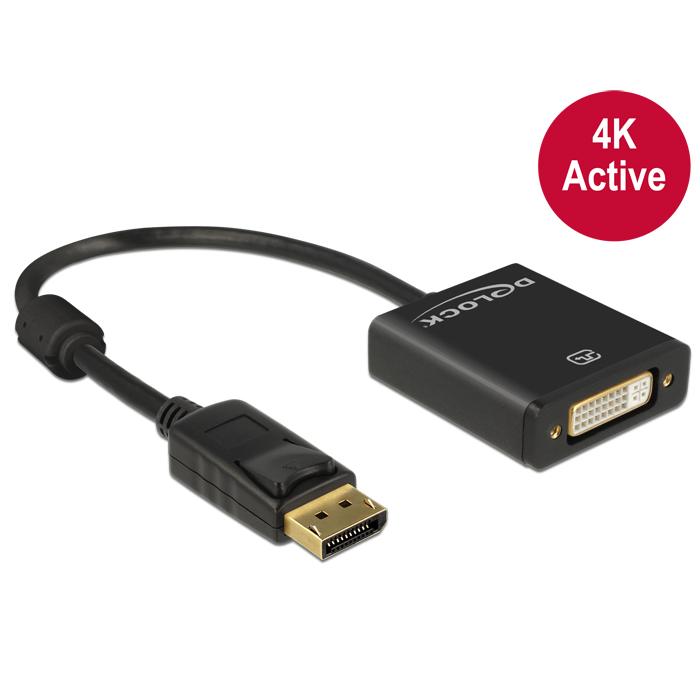 Delock DisplayPort í DVI-D, breytistykki, hann/hún