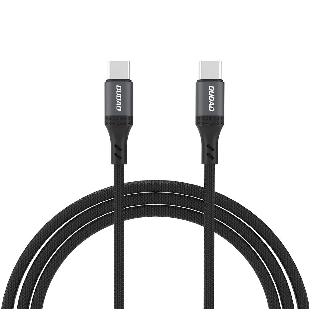 Dudao 60W USB-C í USB-C ofinn kapall 2m, svartur