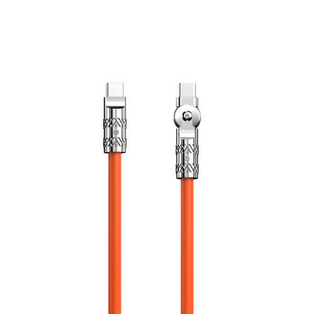 Dudao USB-C í USB-C 120W 180° hleðslukapall 1m, appelsínugulur