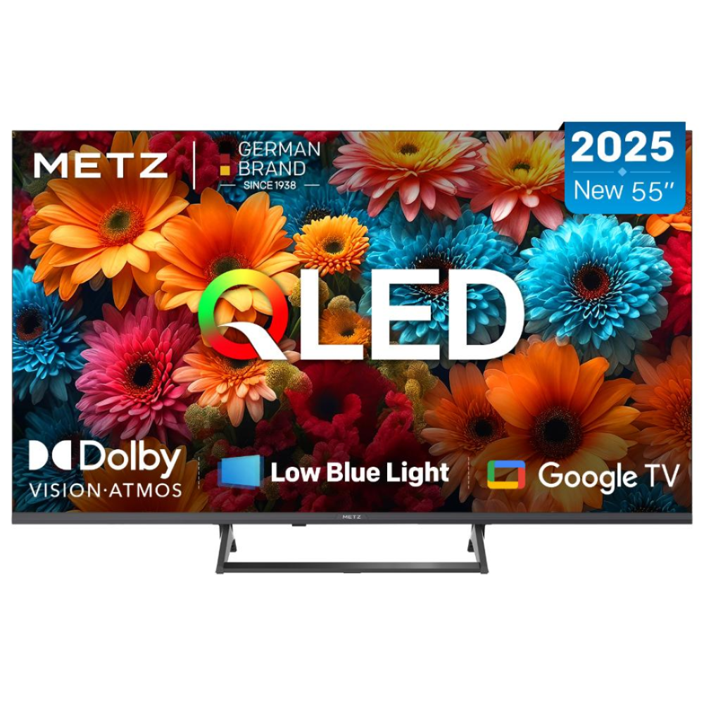 Metz 55" QD QLED+ Premium 120Hz 4K Dolby Vision/Atmos Google TV snjallsjónvarp