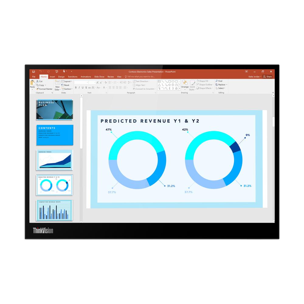 Lenovo ThinkVision M14d 14'' 2.2K IPS ferðaskjár, innb. Standur