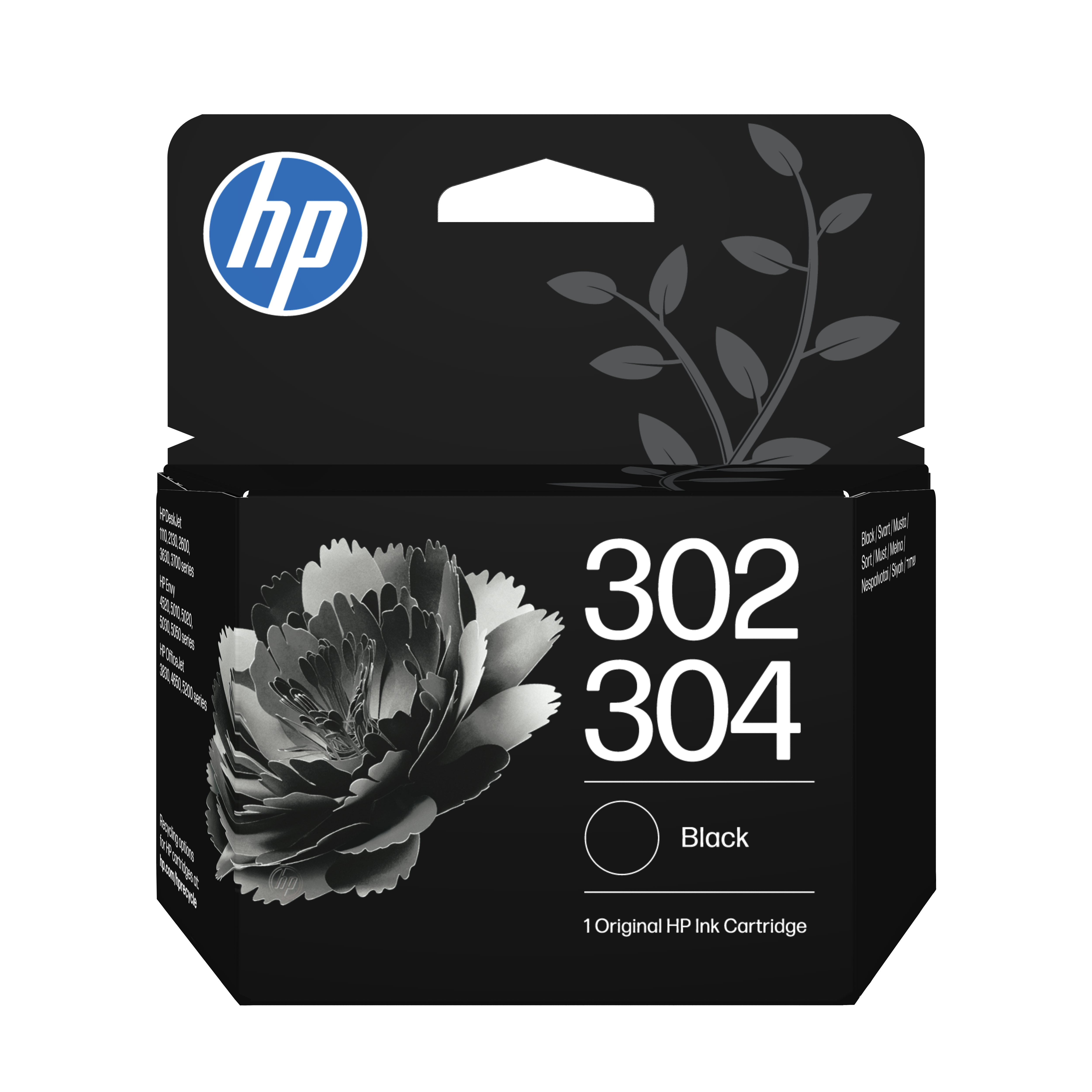 HP 302/304 svart blekhylki