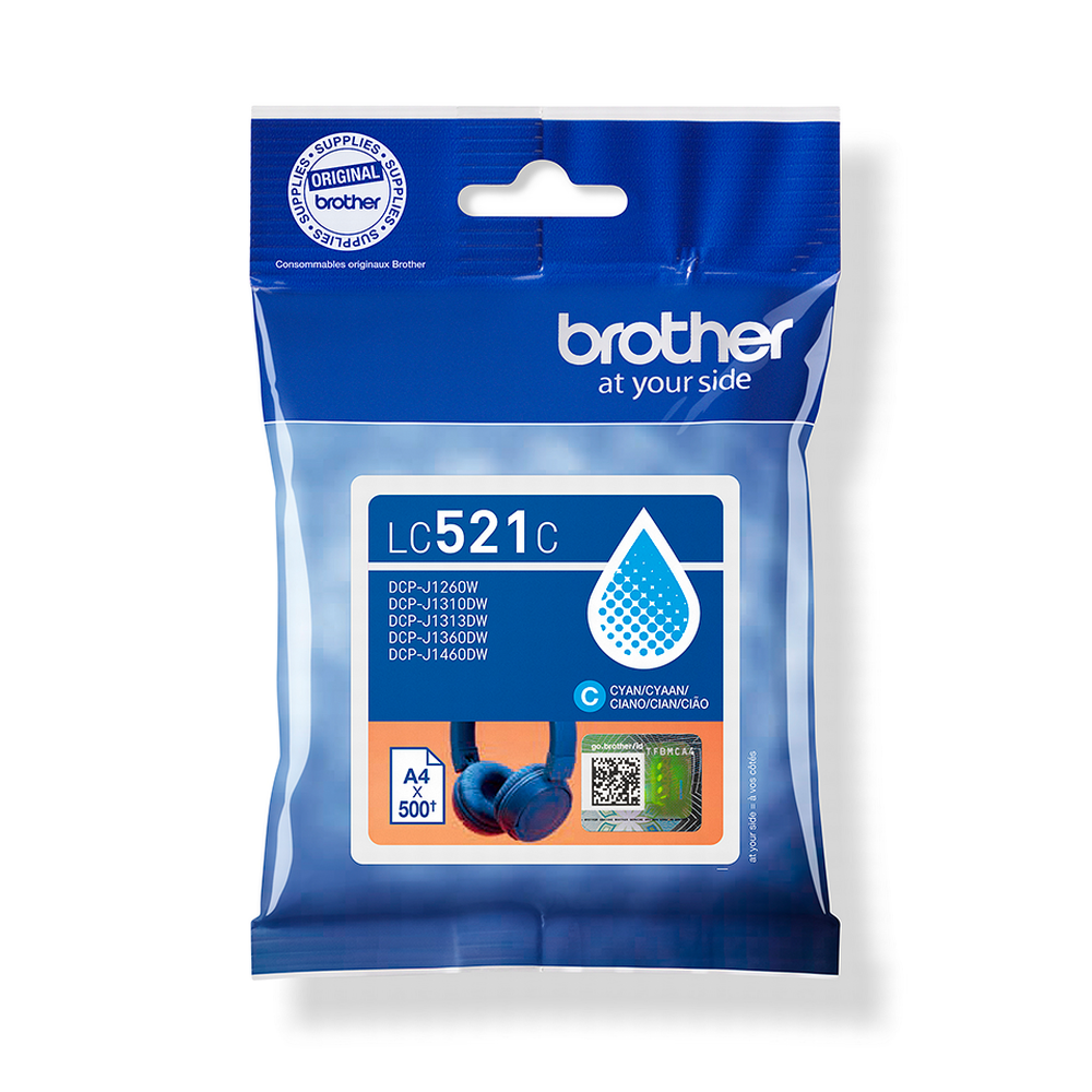 Brother LC521C blátt blekhylki