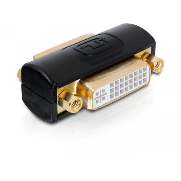 Delock DVI 24+5 í DVI 24+5 samtengi, hún/hún, svart