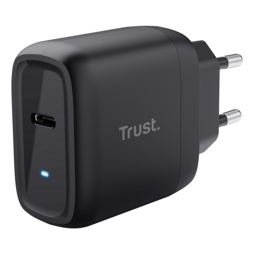 45W Trust Maxo USB-C PPS PD hleðslutæki með USB-C kapli, svart