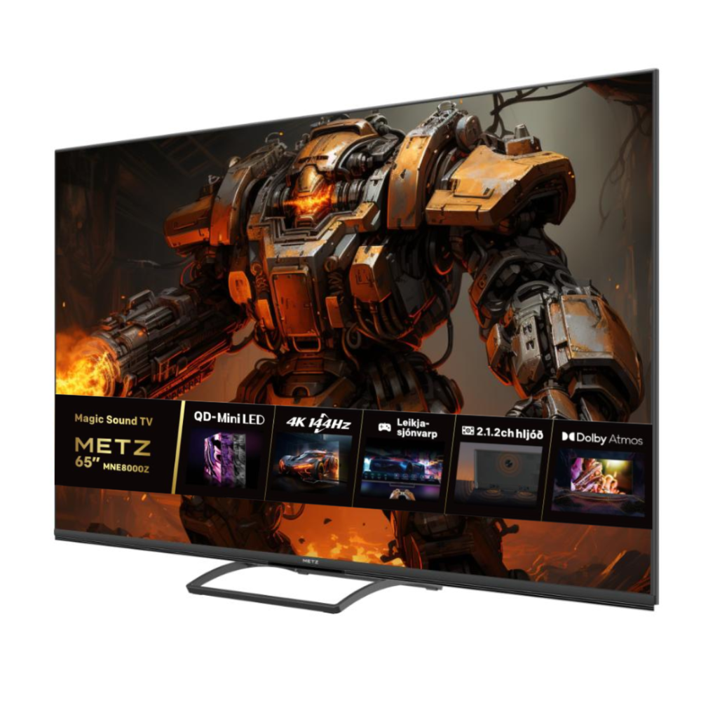 Metz 65" QD MiniLED 144Hz 4K Dolby Vision/Atmos Google TV snjallsjónvarp