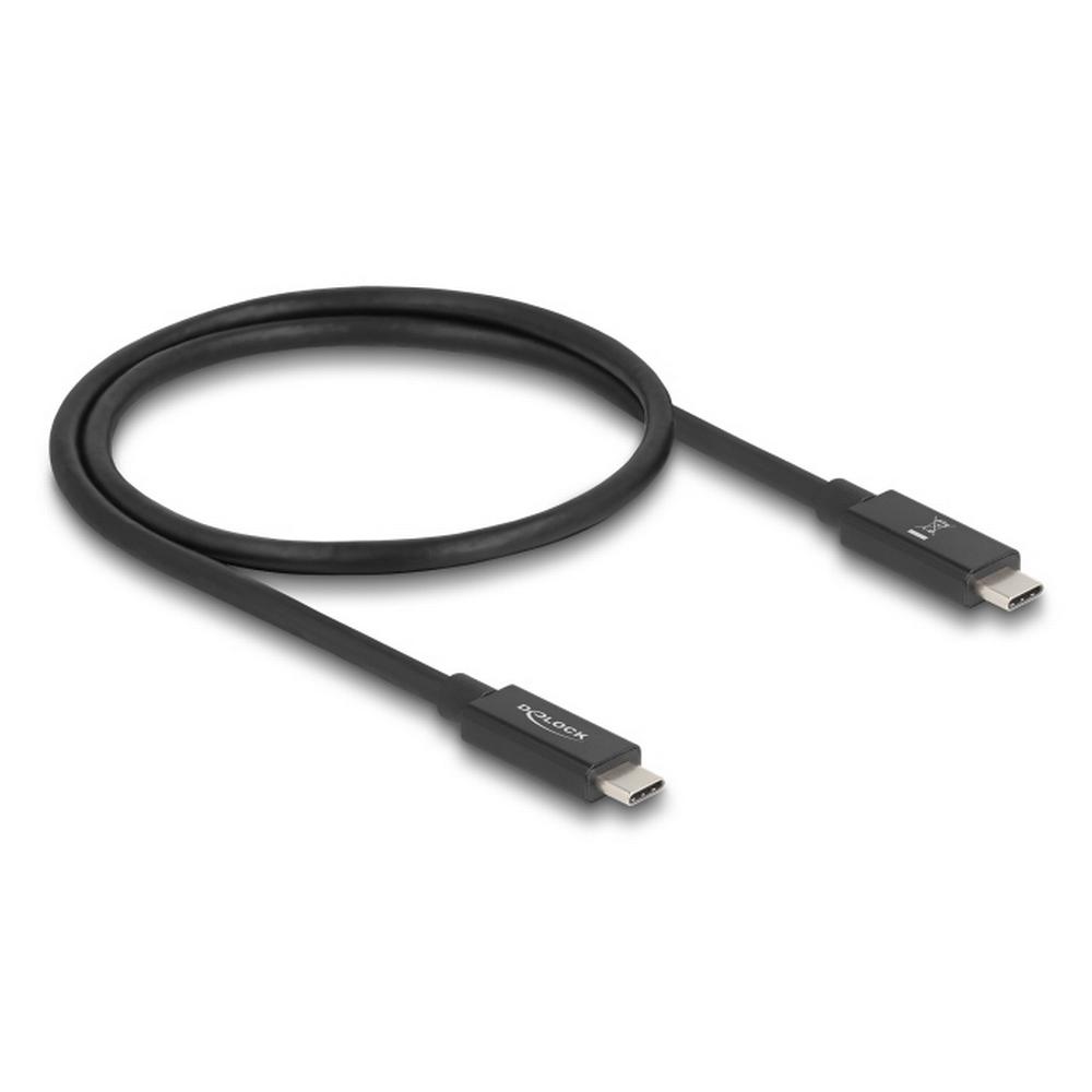 Delock USB 4.2 80Gbps 16K@60Hz PD 3.1 240W C í C kapall, 0.5 metrar, silfur