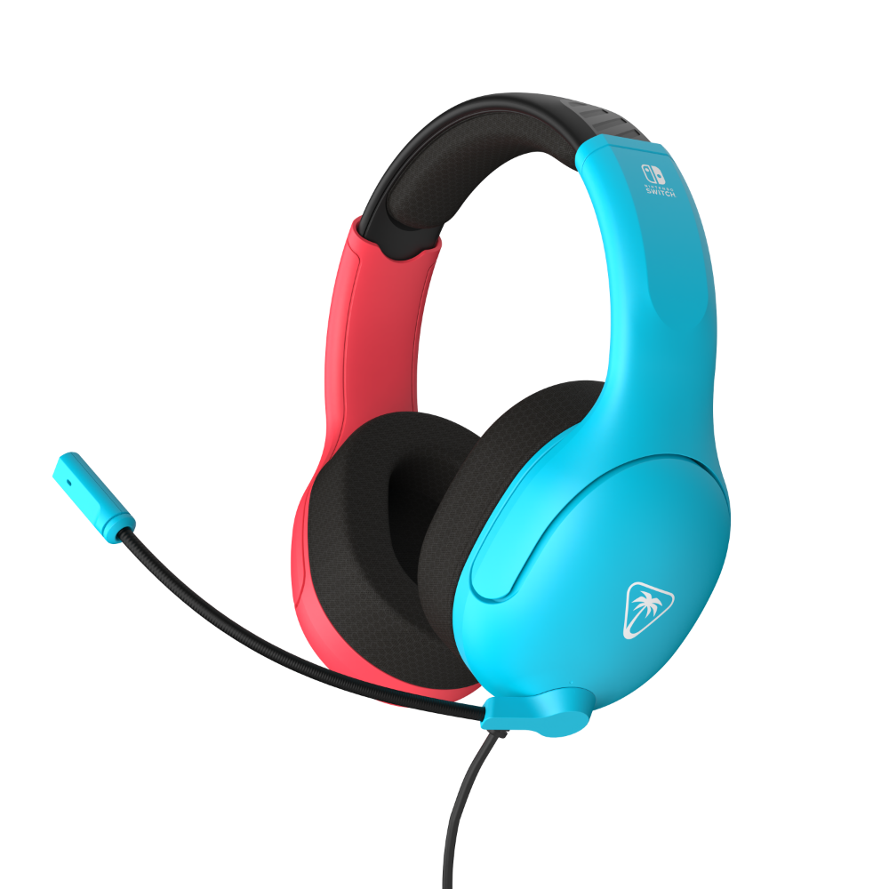 Turtle Beach Airlite Fit Switch 2 leikjaheyrnartól með hljóðnema, blá/rauð