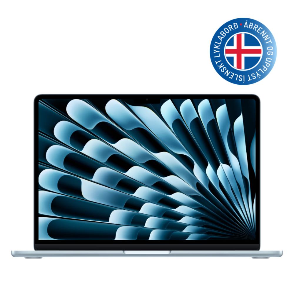 Apple MacBook Air M4 AI 13,6'' QHD+ 2.5K 16/256GB AI fartölva, Sky Blue, ÍSL-0