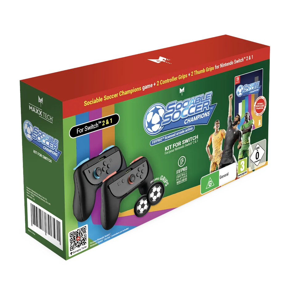 Maxx Tech Sociable Soccer Champions Kit - Nintendo Switch 2 tölvuleikjapakki