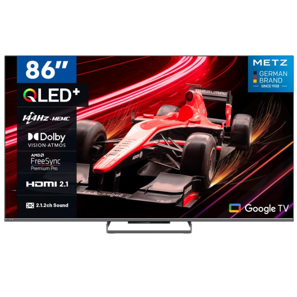 Metz 86" QD QLED+ Premium 144hz 4K Dolby Vision/Atmos Google TV snjallsjónvarp