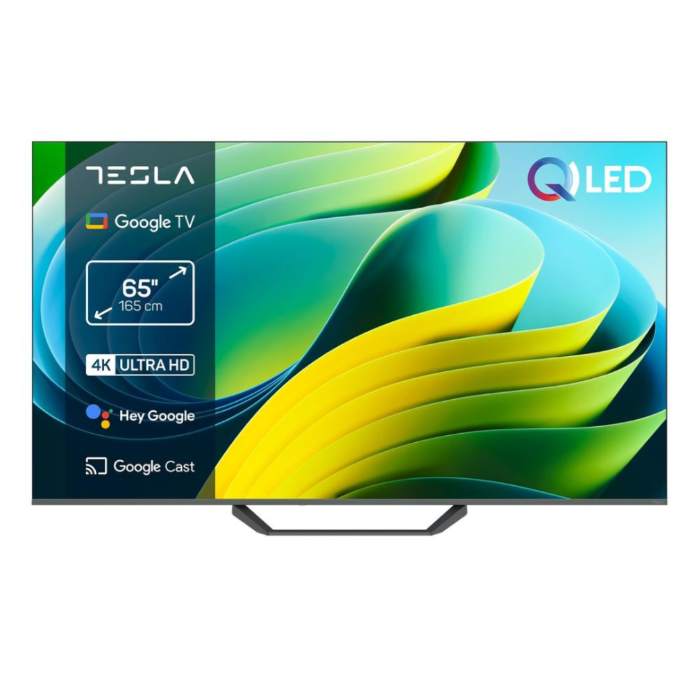 Tesla 65" QLED 4K Dolby Vision/Atmos Google TV snjallsjónvarp